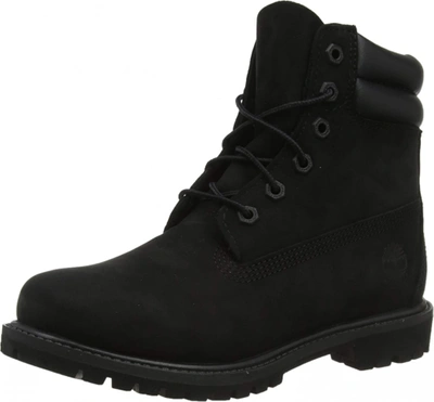 Pre-owned Timberland Women's Lace-up Boots, Us / In Black Black Nubuck