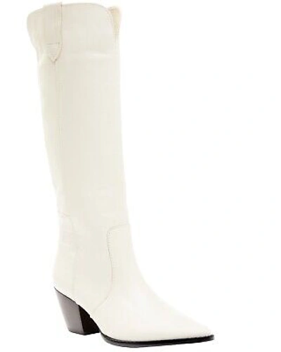 Pre-owned Matisse Women's Stella Western Boot - Pointed Toe - Stella - Bone Lea In White