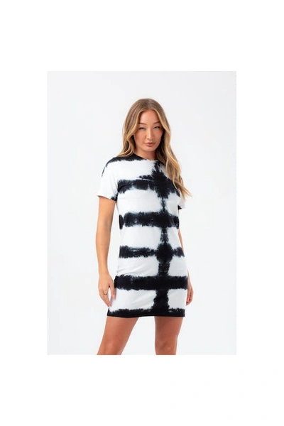 Hype Womens/ladies Tie Dye T-shirt Dress In White