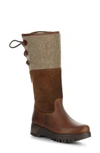 Bos. & Co. Goose Primaloft® Waterproof Boiled Wool Mid Calf Boot In Cognac/redwood/beige