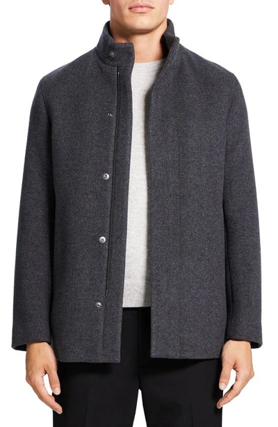 Theory Men's Clarence Herringbone Wool-blend Overcoat In Pestle Multi