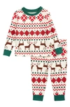 Nordstrom Babies' Kids' Matching Family Moments Fitted Two-piece Pajamas In Ivory Egret Fairisle Dream
