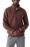 Faherty Brand Epic Quilted Fleece Pullover In Burgundy
