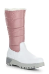 Bos. & Co. Gracen Prima Waterproof Winter Boot In White/ Pink/ Piumino/ Sherpa