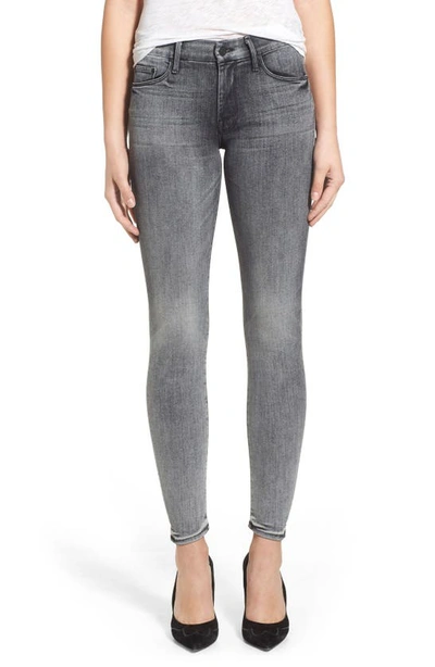 Mother Looker Mid Rise Skinny Jeans In Grim Shadow