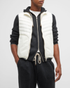 Brunello Cucinelli Men's Nylon Quilted Zip Vest In Cai60 White