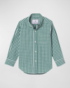 CLASSIC PREP CHILDRENSWEAR BOY'S OWEN BUTTON DOWN GINGHAM-PRINT SHIRT