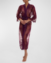 Rya Collection Darling Lace Robe In Aubergine