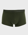 Cdlp Branded Waistband Stretch-jersey Trunks In Army Green