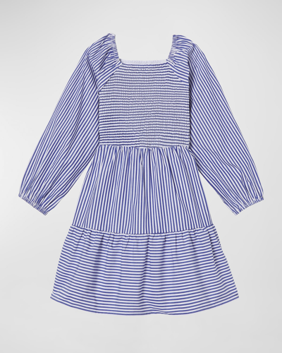 Classic Prep Childrenswear Kids' Girl's Hattie Striped Tiered Dress In Roman Stripe