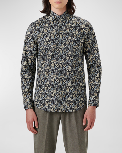 Bugatchi Men's Axel Shaped Sport Shirt In Clay