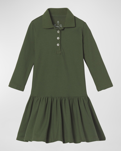 Classic Prep Childrenswear Kids' Girl's Bryce Polo Dress In Rifle Green