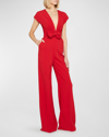 Elie Saab Wool-blend Wide-leg Pants In Cardinal