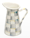 Mackenzie-childs Mackenzie Childs Sterling Check Medium Enameled Steel Practical Pitcher
