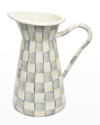 Mackenzie-childs Mackenzie Childs Sterling Check Medium Enameled Steel Practical Pitcher