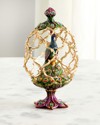 Jay Strongwater Decorative Peacock Egg