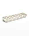 Mackenzie-childs Mackenzie Childs Sterling Check Enameled Steel Baguette Dish