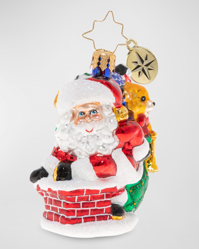 Christopher Radko Sneaking Down The Chimney Christmas Ornament
