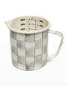 MACKENZIE-CHILDS 5.75" STERLING CHECK ENAMEL 7-CUP MEASURING CUP