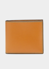 Valextra Men's Leather V-cut Bifold Wallet In Avana