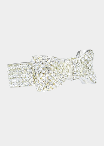 Nomi K Crystal Bow Napkin Rings, Set Of 4 In Silver