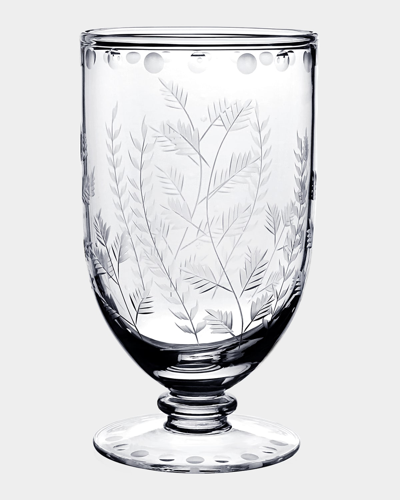 William Yeoward Crystal Fern Footed 7" Vase In Clear