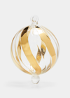 Al Fagr 4" Ball With Gold Stripes Christmas Ornament