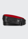 Christian Louboutin Men's Loubi Sneaker Spiked Belt In Black