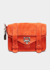 Proenza Schouler Ps1 Mini Suede Messenger Crossbody Bag In Tomato