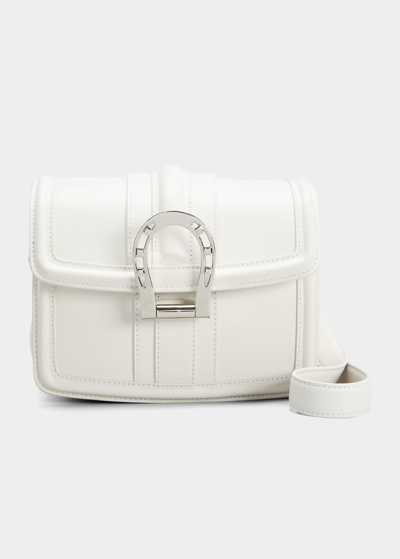 Gabriela Hearst Lucky Buckle Lambskin Shoulder Bag In Ivory