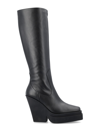 Gia Borghini Gia 14 Leather Knee-high Boots In Black