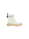 Off-white Beige Sponge Chelsea Boots In Bone Blue