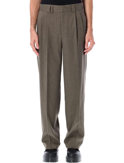 Misbhv Pleated Tailored Trousers In Brown