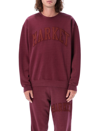 Market Oversized Fit Crew-neck Sweatshirt With Embossed Logo In Crimson