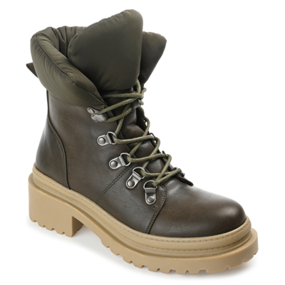 Journee Collection Collection Women's Tru Comfort Foam Irrah Bootie In Green