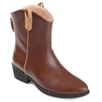 Journee Collection Collection Women's Tru Comfort Foam Novva Bootie In Brown