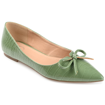 Journee Collection Women's Devalyn Pointed Toe Flats Women's Shoes In Green