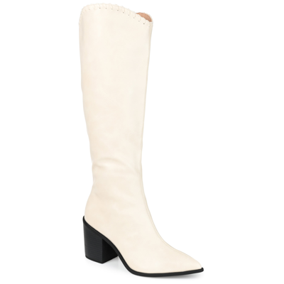 Journee Collection Women's Tru Comfort Foam Extra Wide Calf Daria Boot In White