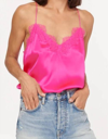 Cami Nyc Racer Charmeuse Cami In Neon Pink