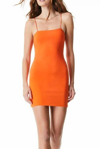 Alice And Olivia Nelle Spaghetti Strap Mini Dress In Sienna In Gold