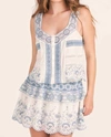 Loveshackfancy Charmaine Tiered Broderie Anglaise Modal Mini Skirt In Multi