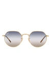 Ray Ban Jack 53mm Gradient Sunglasses In Arista / Clear Gradient Blue