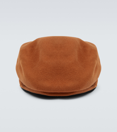 Comme Des Garçons Shirt Wool Felt Cap In Brown