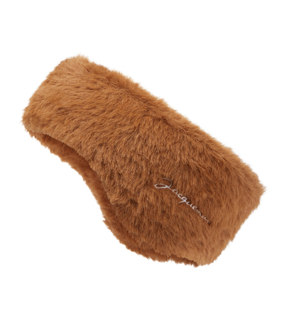 Jacquemus Le Bandeau Neve Logo Headband In Brown