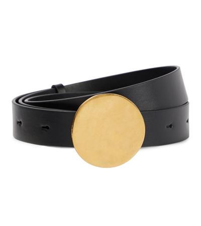 Jil Sander Circular Buckle Belt In Black