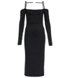 Jacquemus La Robe Sierra Ribbed Midi Dress In Black