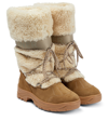BOGNER ALTA BADIA SHEARLING AND SUEDE BOOTS
