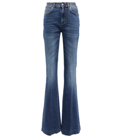 Alexander Mcqueen High-rise Flared Jeans In Medium Was