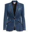 Alexander Mcqueen Tailored Denim Jacket In Medium Was