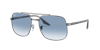 Ray Ban Rb3699 Sonnenbrillen Grau Auf Transparent Fassung Blau Glas 59-18 In Verlaufstönung Blau